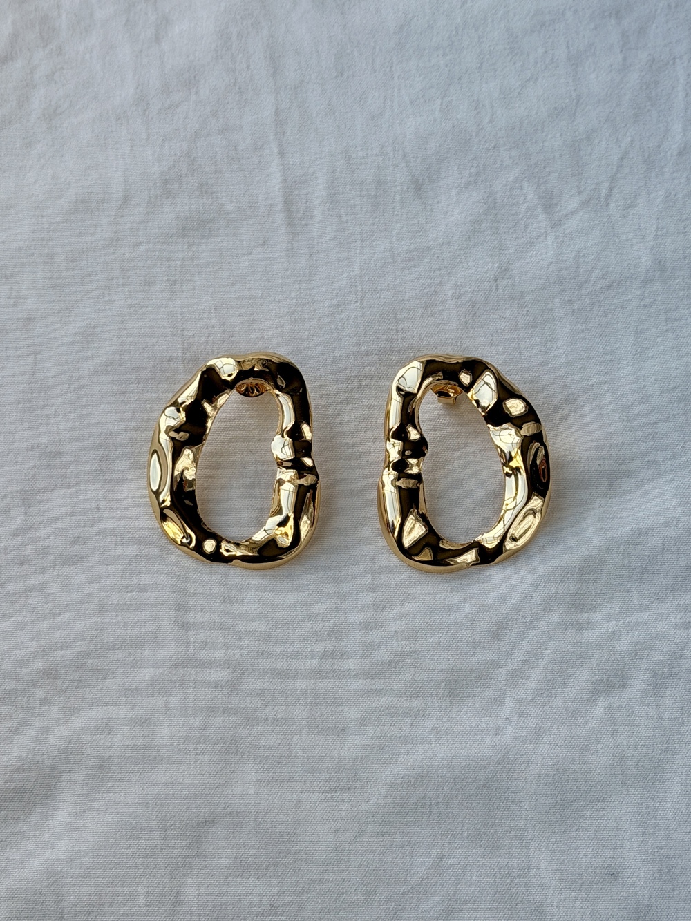 Organic O 18k Gold Plated Earrings